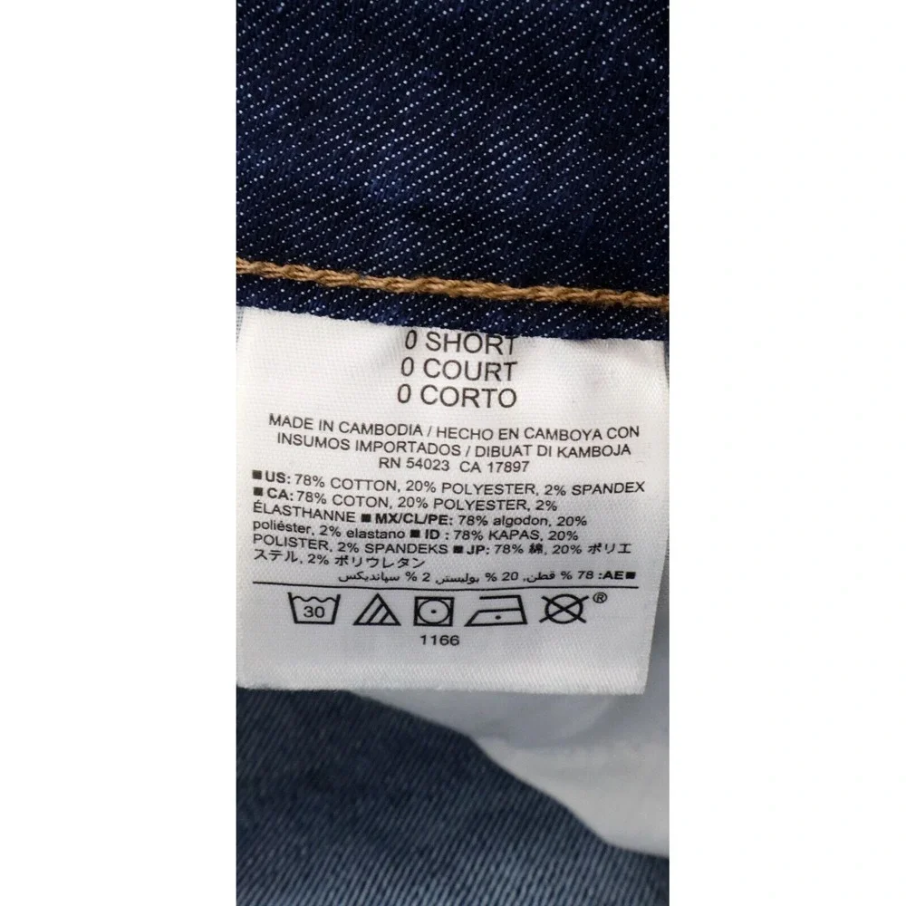 Old Navy Super Skinny Jeans‎ Mid Rise Womens Size 0 Short Blue Dark Wash Stretch